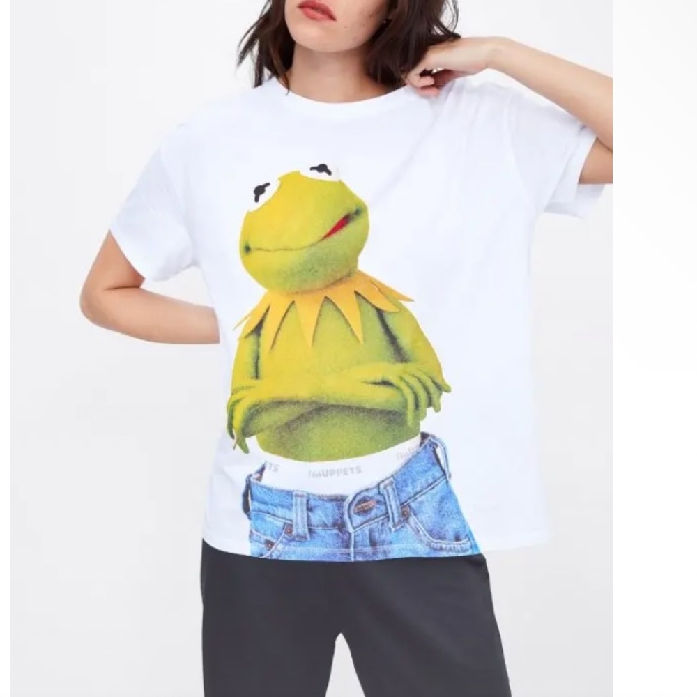 Zara x Kermit The Frog T Shirt Size Small